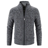 Klassische Strickjacke Mit Reißverschluss Für Herren | Stehkragen