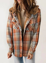 Sylvana - Bequeme Damen-Kapuzenjacke mit Karomuster