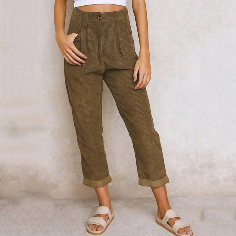 Bequeme Cordhosen Für Frauen | Hohe Taille