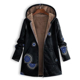 Gemusterte Damenjacke Mit Kapuze | Winter