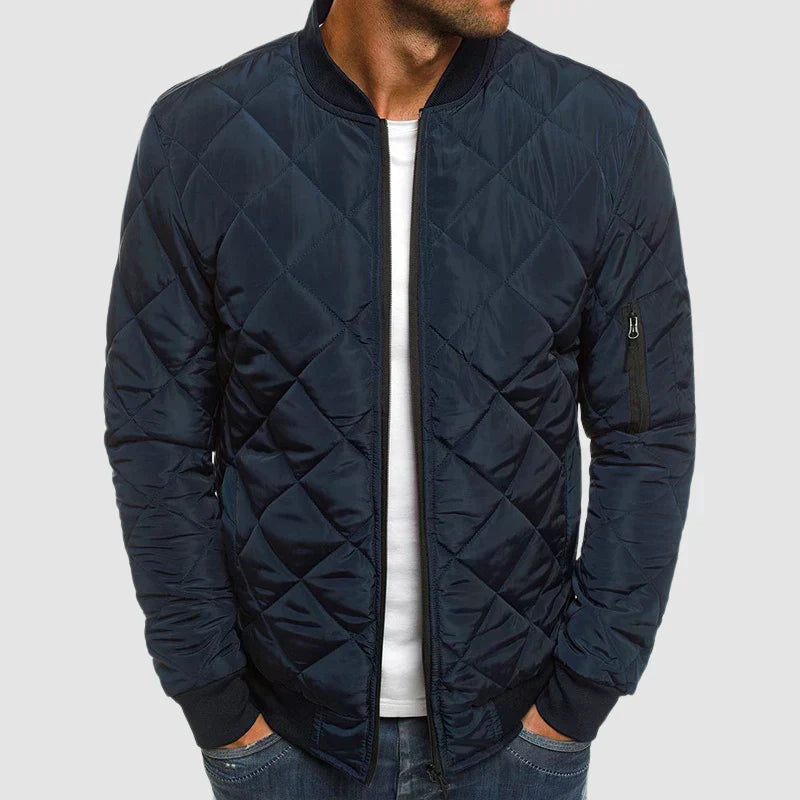 Herren Winter Daunenjacke Mit Reißverschluss | Mit Langen Ärmeln