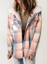 Sylvana - Bequeme Damen-Kapuzenjacke mit Karomuster