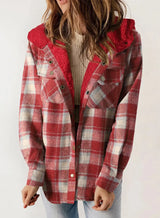 Sylvana - Bequeme Damen-Kapuzenjacke mit Karomuster