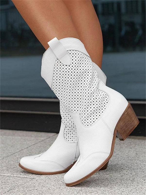 Cowboystiefel Für Damen | Quadratischer Absatz