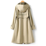 Trenchcoat Mit Kapuze Und Verstellbarer Taille Für Damen | Winter