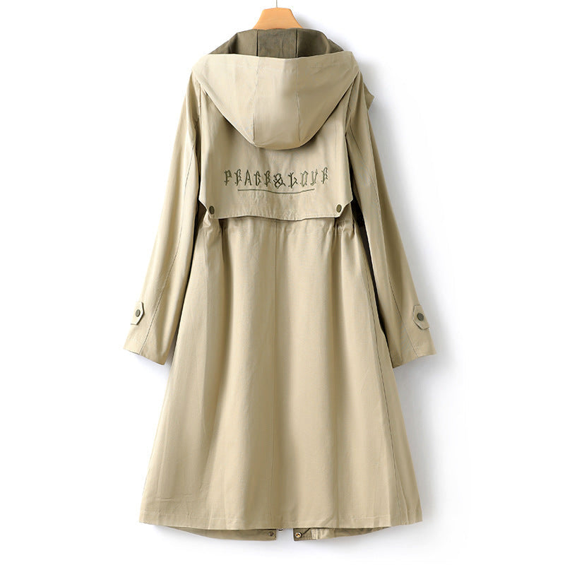 Trenchcoat Mit Kapuze Und Verstellbarer Taille Für Damen | Winter