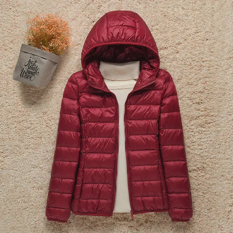 Stylische Winterjacke Mit Reißverschluss Und Kapuze Und Langen Ärmeln | Winter