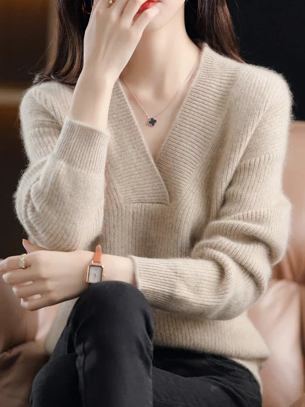 Kaschmirpullover Mit V-Ausschnitt | Winter