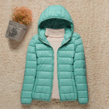 Stylische Winterjacke Mit Reißverschluss Und Kapuze Und Langen Ärmeln | Winter