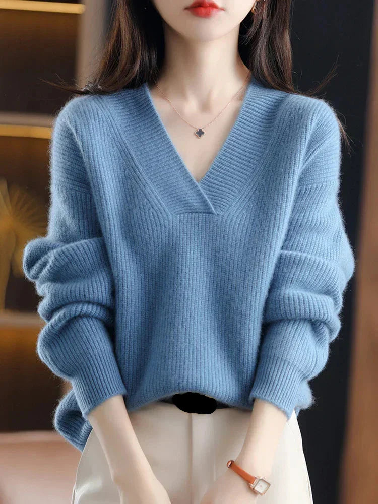 Kaschmirpullover Mit V-Ausschnitt | Winter