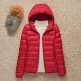 Stylische Winterjacke Mit Reißverschluss Und Kapuze Und Langen Ärmeln | Winter