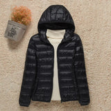 Stylische Winterjacke Mit Reißverschluss Und Kapuze Und Langen Ärmeln | Winter