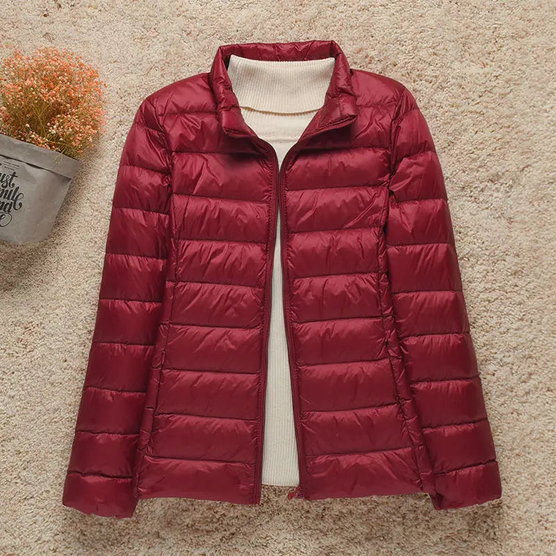 Stylische Winterjacke Mit Reißverschluss Und Kapuze Und Langen Ärmeln | Winter