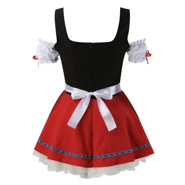 Rotes Oktoberfest Dirndlkleid Für Damen