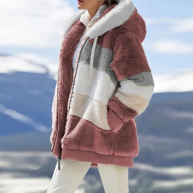 Damen Fleecejacke Mit Kapuze | Langarm