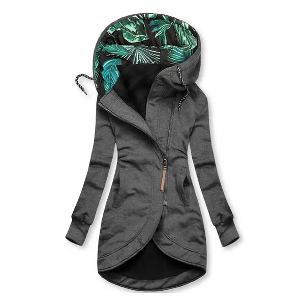 Moderne Winterjacke Mit Bedruckter Kapuze Für Damen | Herbst