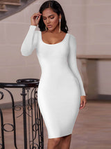 Elena - Weißes Bodycon-Kleid