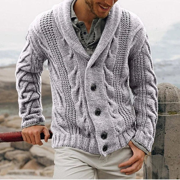 Strickjacke Mit Knöpfen Und Schalkragen Für Herren | Winter
