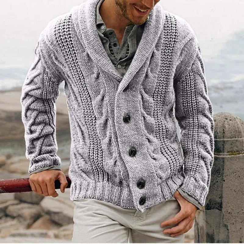 Strickjacke Mit Knöpfen Und Schalkragen Für Herren | Winter