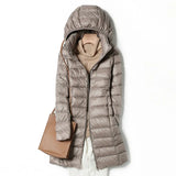 Daunenjacke Mit Abnehmbarer Kapuze Für Damen | Herbst