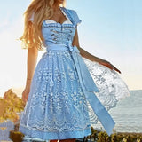 Blaues Oktoberfest Dirndlkleid Für Damen | Trendig