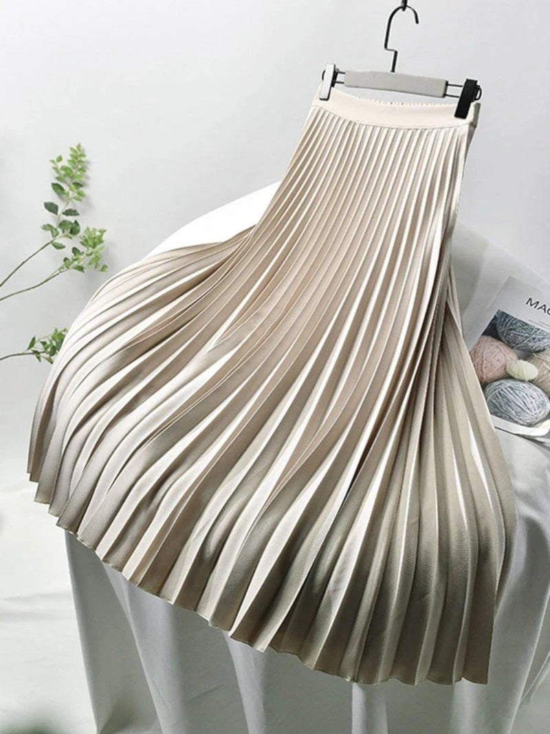 Eleganter Rock Mit Hoher Taille Für Frauen | Midi