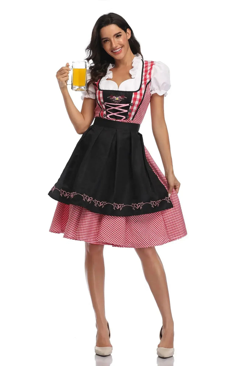 Klassisches Oktoberfest-dirndl Für Damen | Mit Schürze