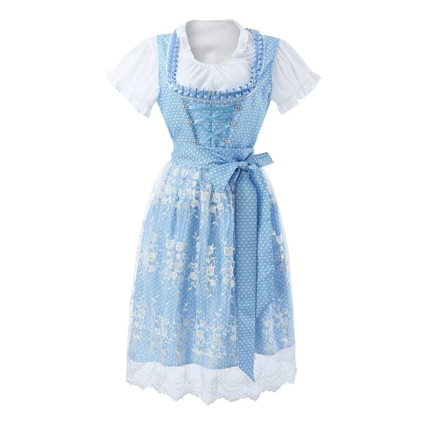 Blaues Oktoberfest Dirndlkleid Für Damen | Trendig