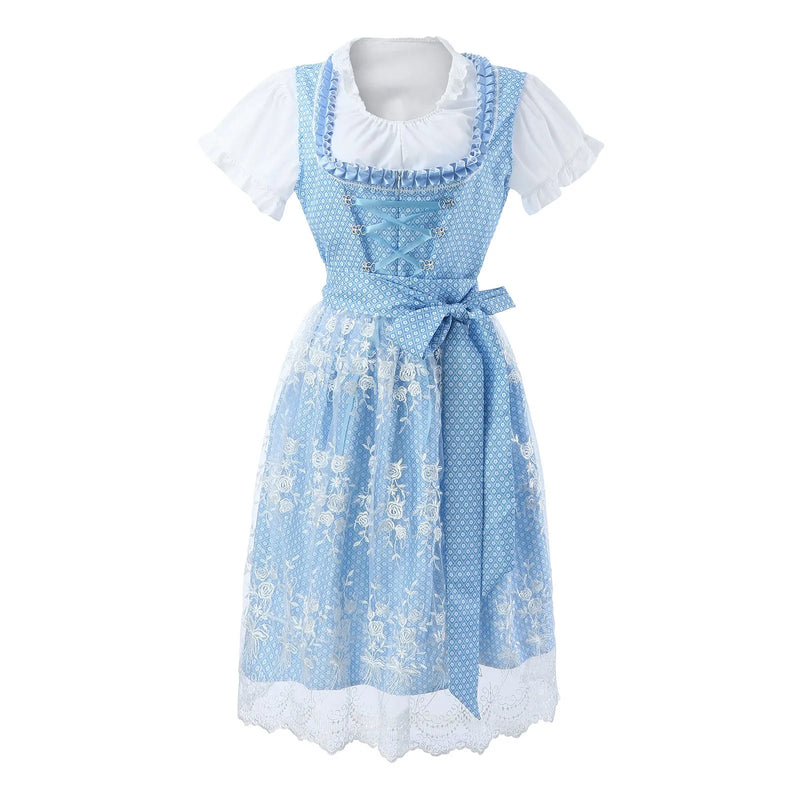 Blaues Oktoberfest Dirndlkleid Für Damen | Trendig