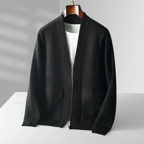 Herren Winter-Cardigan Mit Langen Ärmeln | Reißverschluss