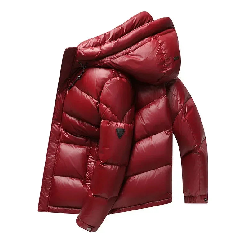 Winter Herren Daunenjacke Mit Kapuze | Langarm