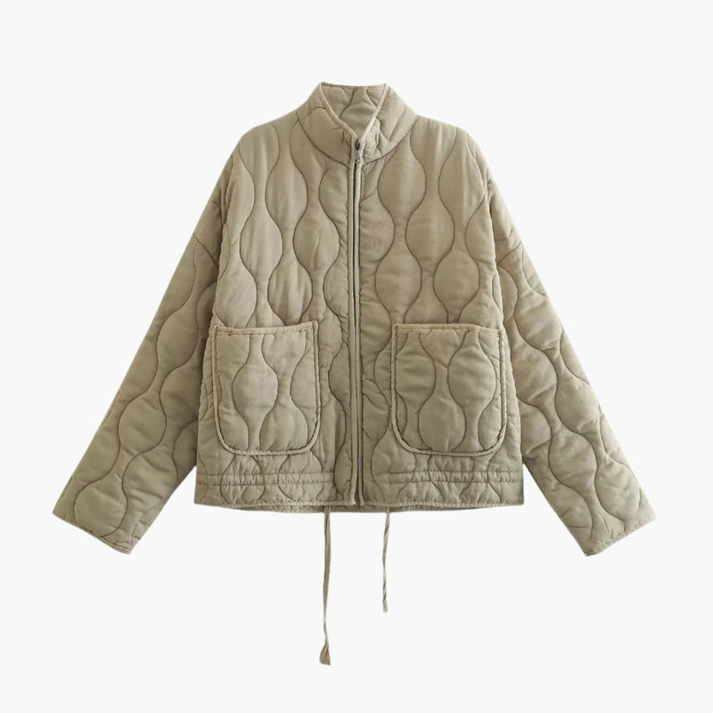 Oversize Steppjacke Mit Taschen Für Damen | Kurz