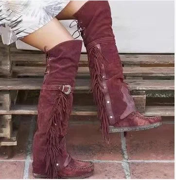 Verstellbare Damenstiefel | Kniehoch