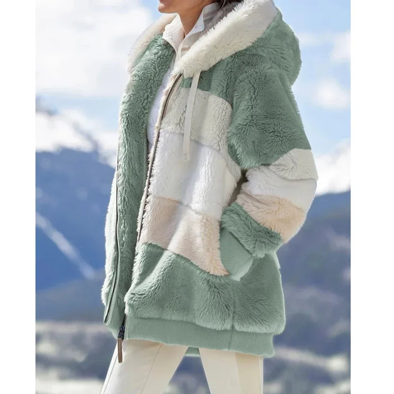 Damen Fleecejacke Mit Kapuze | Langarm