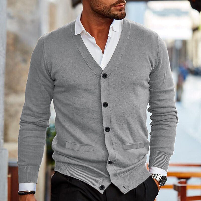 Strick-Cardigan Für Herren | Langarm