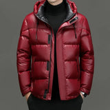 Winter Herren Daunenjacke Mit Kapuze | Langarm