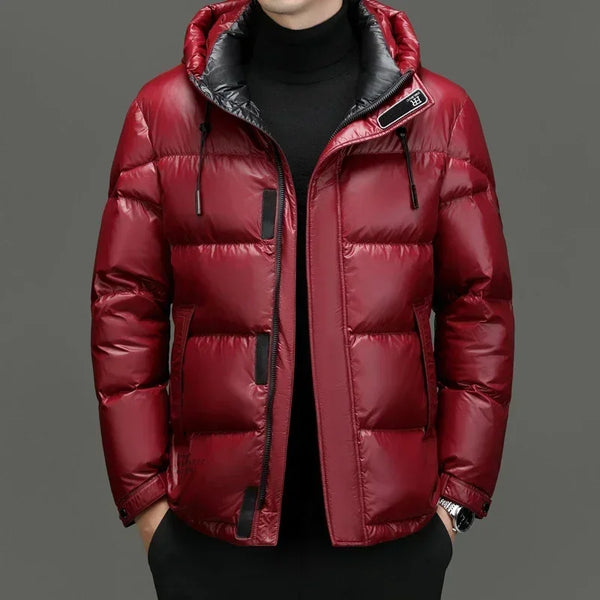 Winter Herren Daunenjacke Mit Kapuze | Langarm