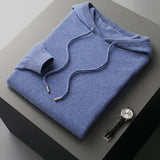 Einfarbiger Kaschmir-Hoodie Mit Langen Ärmeln Für Herren | Winter