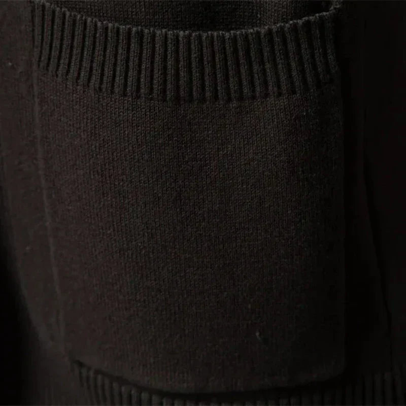 Klassische Strickjacke Mit Offener Vorderseite Für Herren | Schalkragen