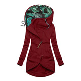 Moderne Winterjacke Mit Bedruckter Kapuze Für Damen | Herbst