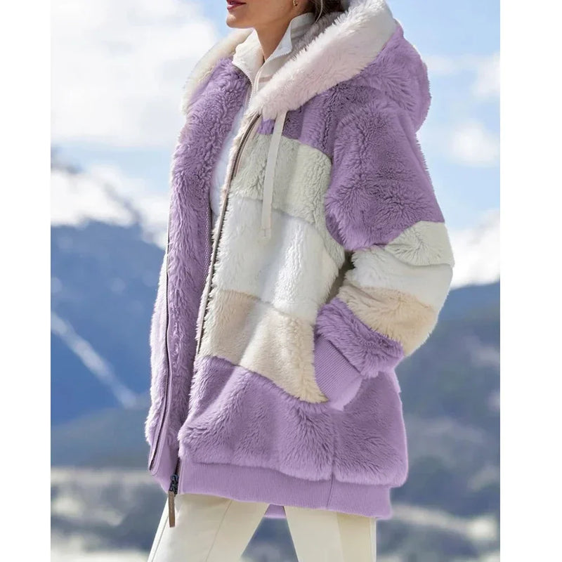 Damen Fleecejacke Mit Kapuze | Langarm