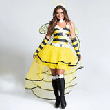 Trendiges Honigbienen-Halloweenkostümkleid | Mini