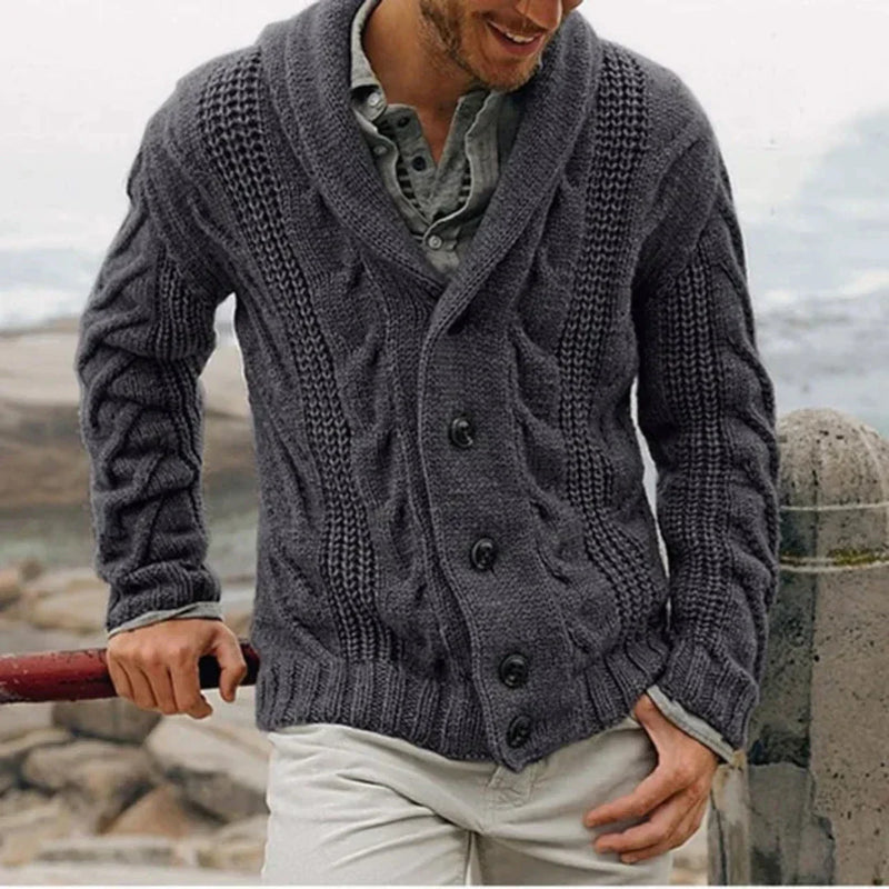 Strickjacke Mit Knöpfen Und Schalkragen Für Herren | Winter
