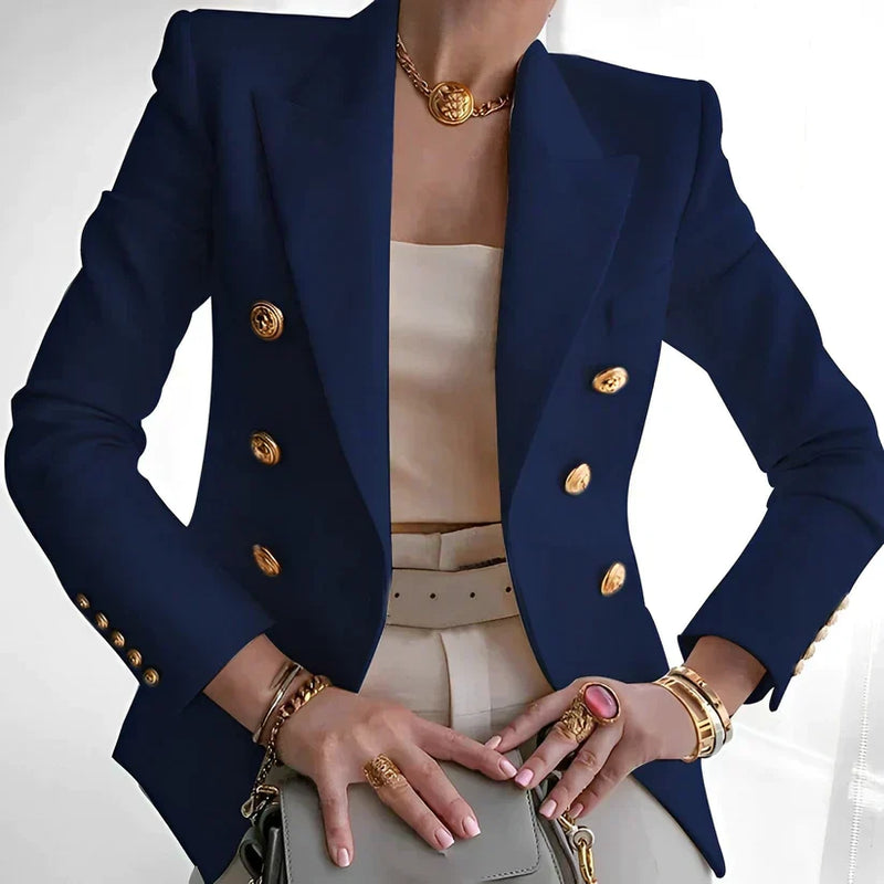 Damen-Blazer Mit Knopfdetails | Lange Ärmel