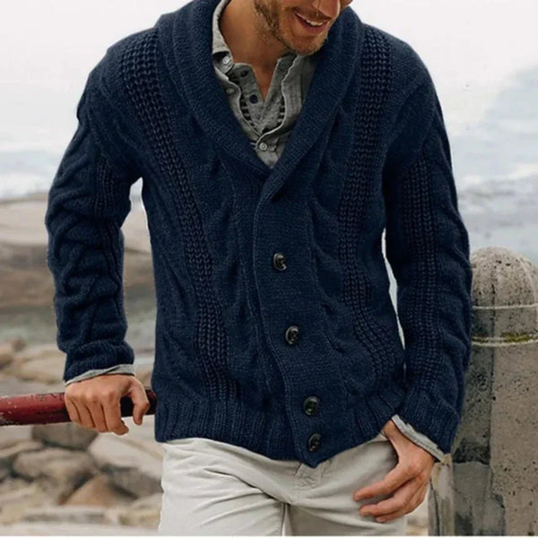 Strickjacke Mit Knöpfen Und Schalkragen Für Herren | Winter
