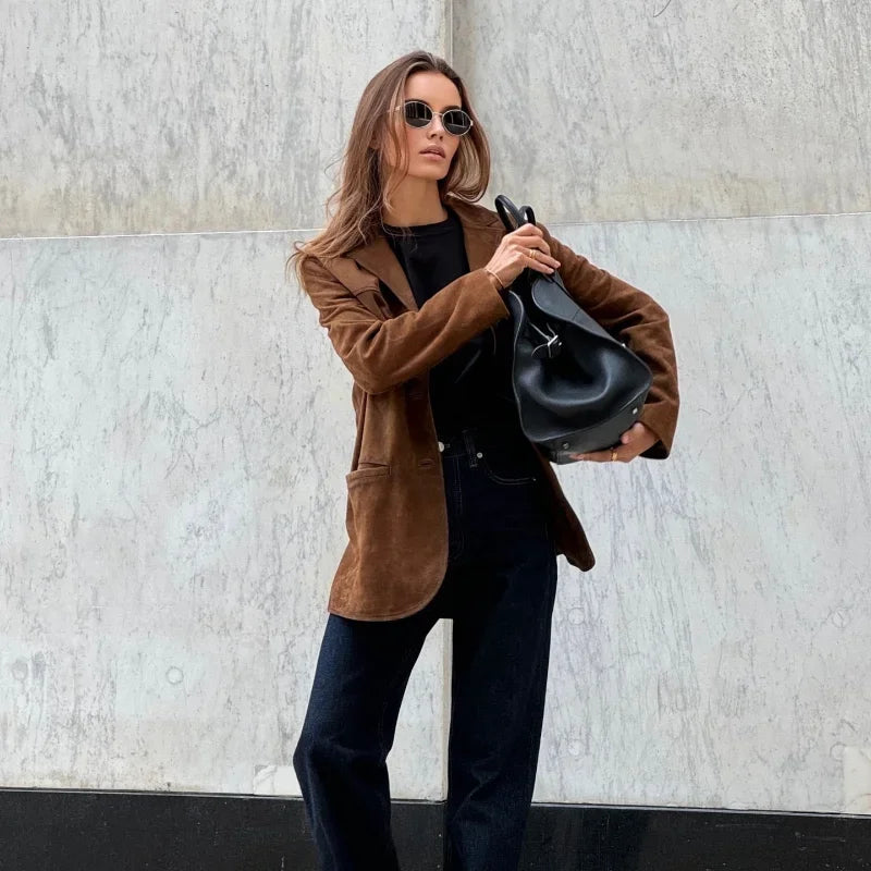 Trendige Damenjacke Mit Knopfverschluss | Warm