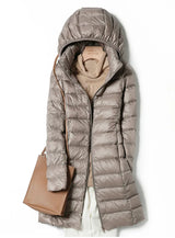 Daunenjacke Mit Abnehmbarer Kapuze Für Damen | Herbst