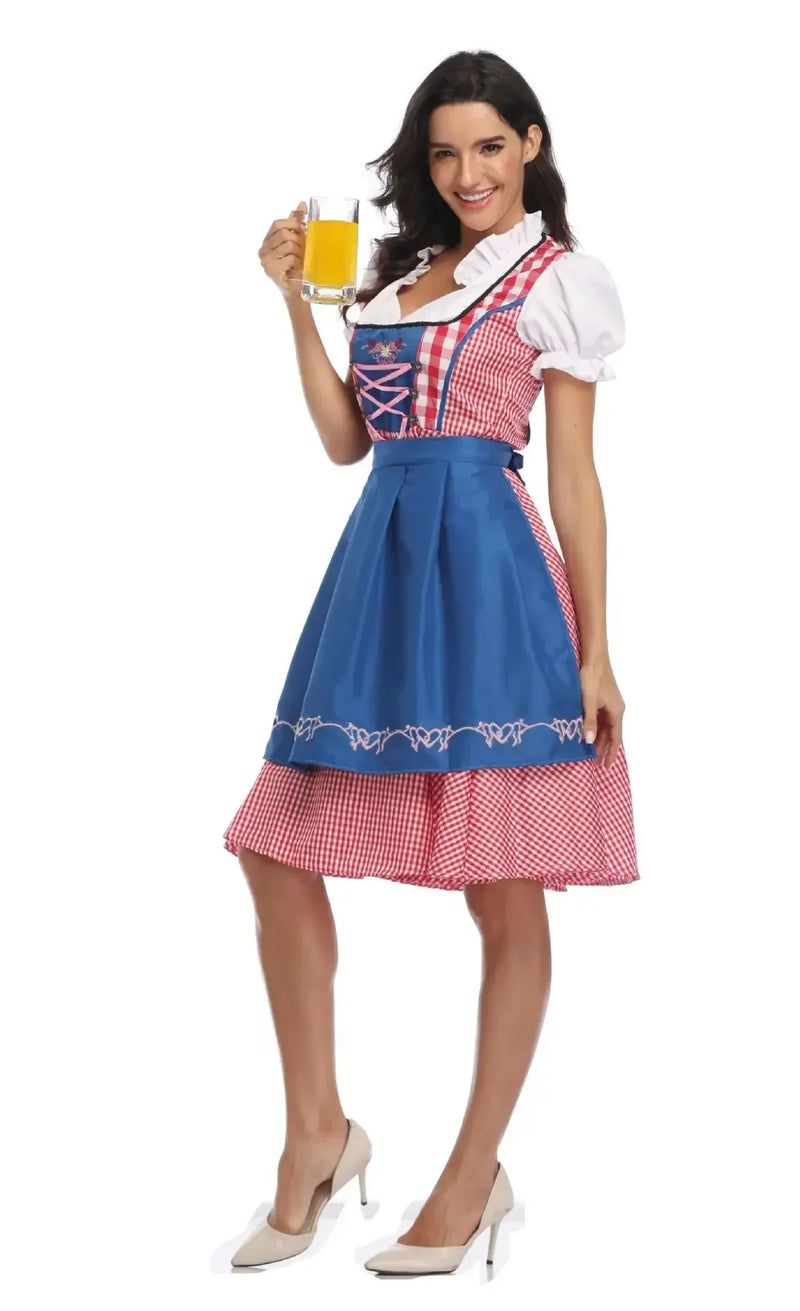 Klassisches Oktoberfest-dirndl Für Damen | Mit Schürze