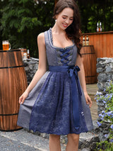 Damen Mini Oktoberfest Dirndlkleid Mit Fließendem Rock