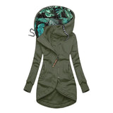 Moderne Winterjacke Mit Bedruckter Kapuze Für Damen | Herbst